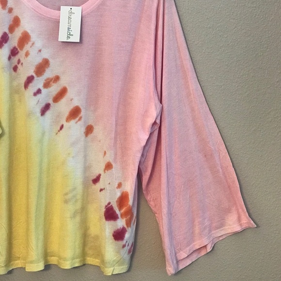 NWT Large Pink & Yellow Long Sleeve Shirt - Picture 9 of 15